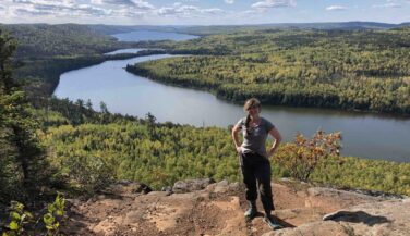 Photo: Ann Nelson Author Annie Nelson on the Border Route Trail
